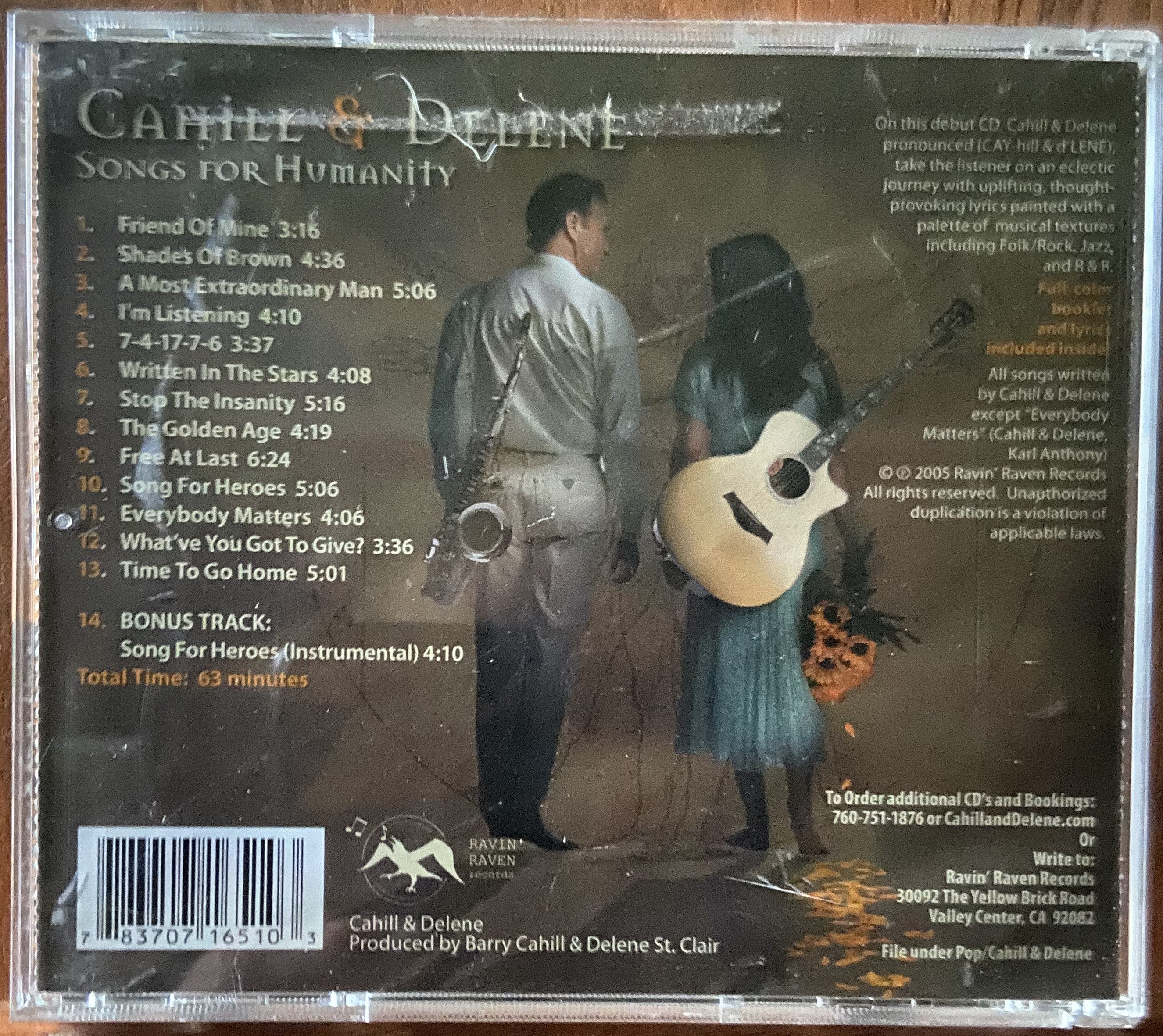 Cahill & Delene: Songs For Humanity