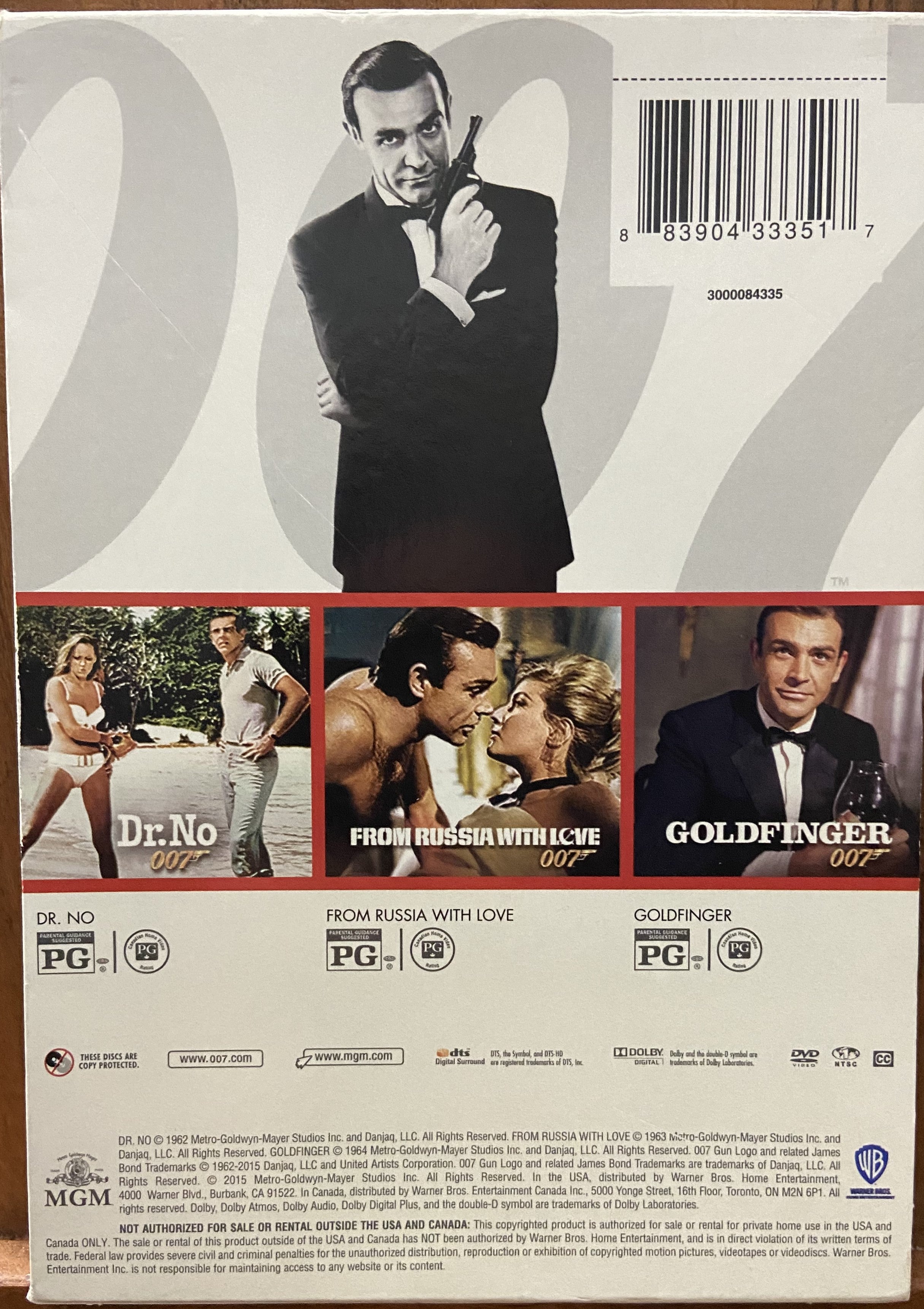 Sean Connery James Bond Collection Volume 1, The W/Slipcover