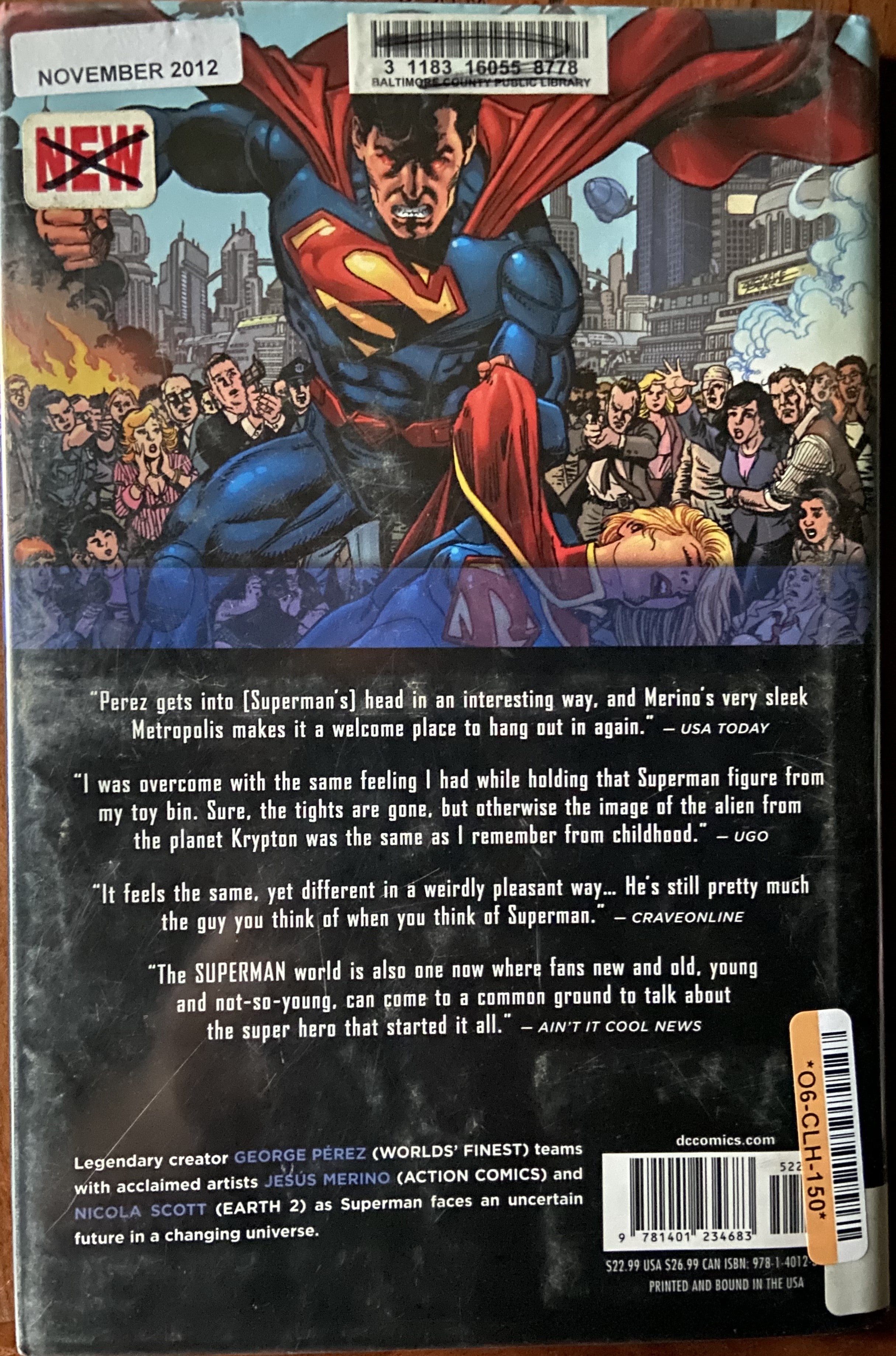 Superman (2011-2016) Volume 1: What Price Tomorrow? HC DJ Ex-Lib