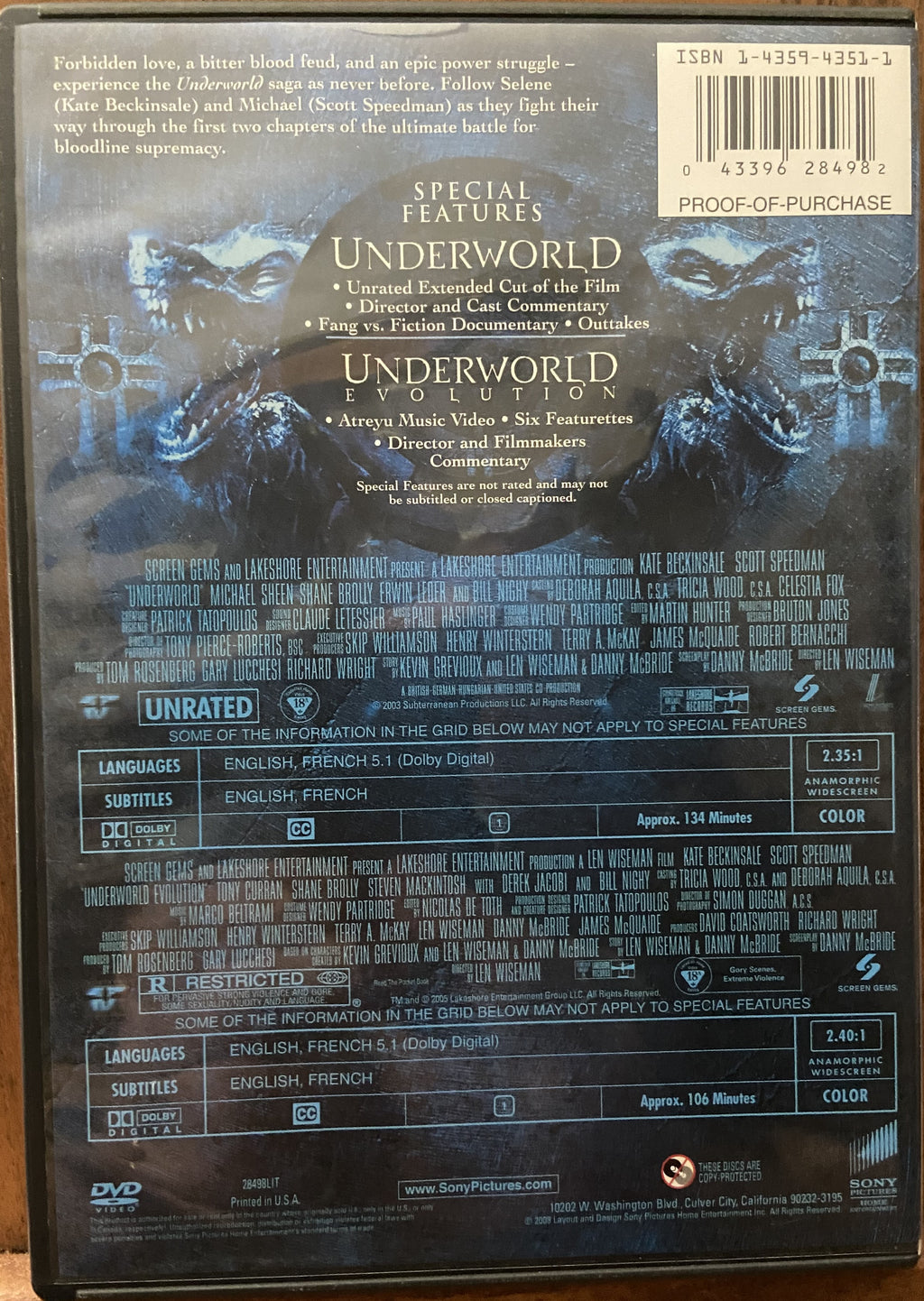 Underworld Double Feature: Underworld & Underworld Evolution