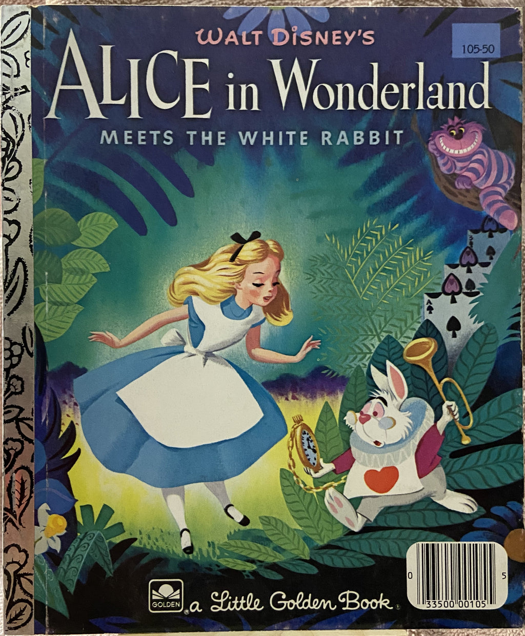 Disney's Alice In Wonderland Meets The White Rabbit - A Little Golden Book