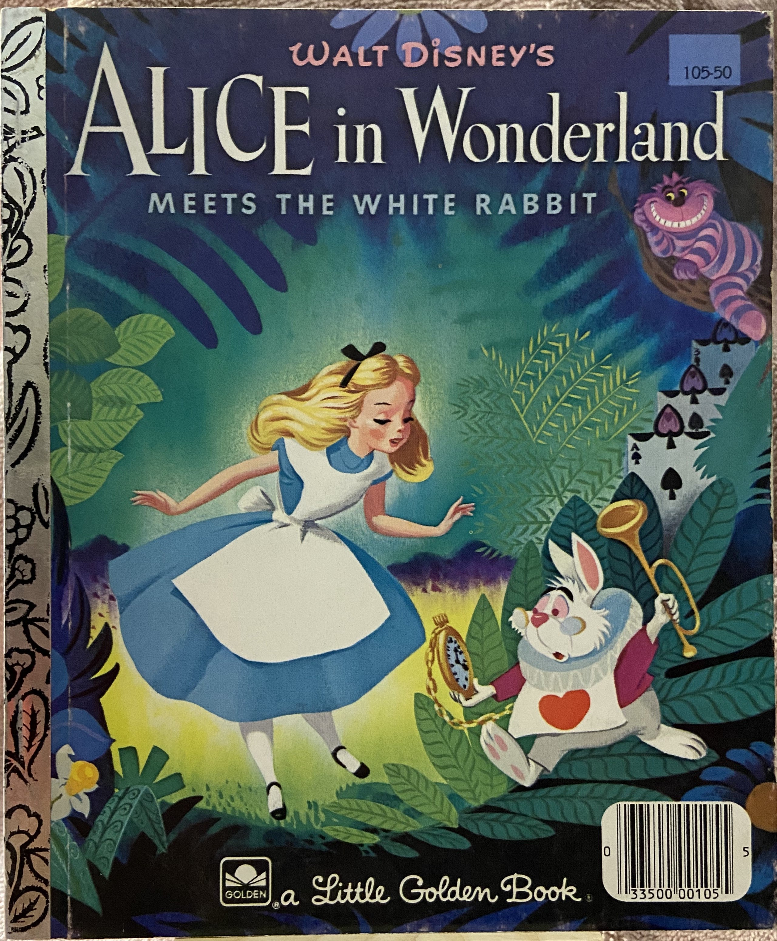 Disney's Alice In Wonderland Meets The White Rabbit - A Little Golden Book