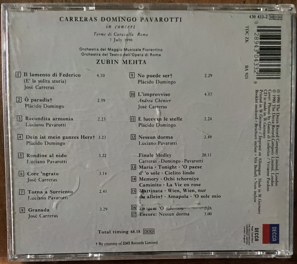Carreras Domingo Pavarotti: In Concert