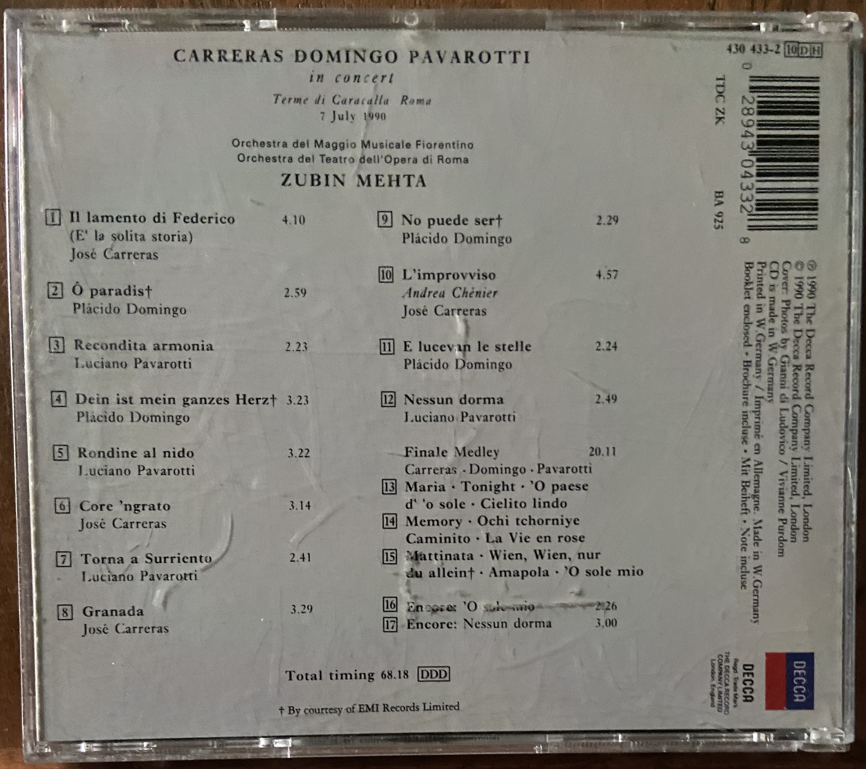 Carreras Domingo Pavarotti: In Concert