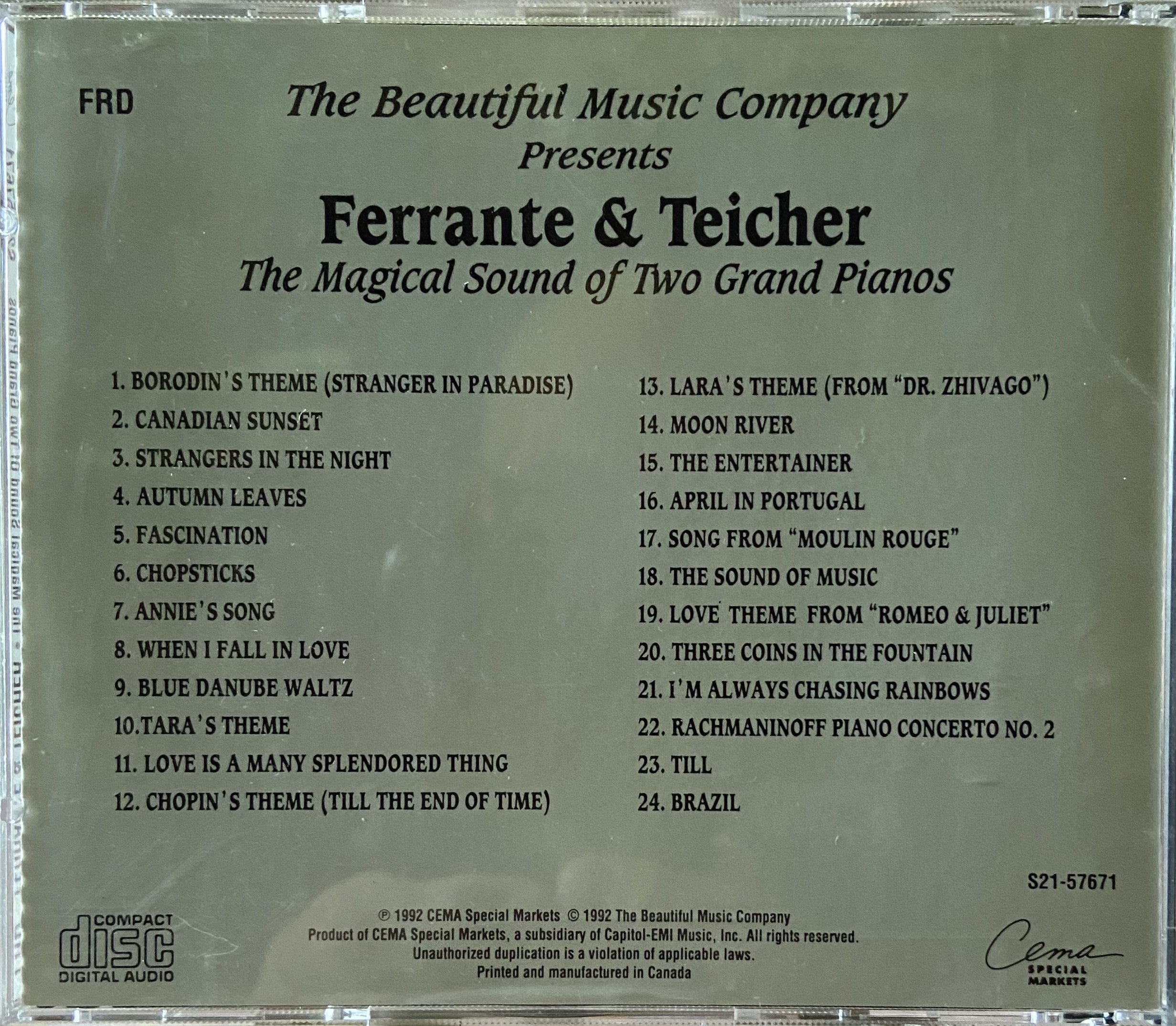 Ferrante & Teicher: The Magical Sound Of Two Grand Pianos