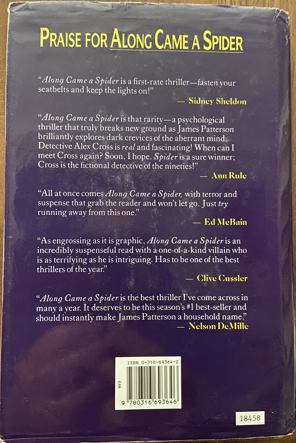 James Patterson: Along Came A Spider HC DJ