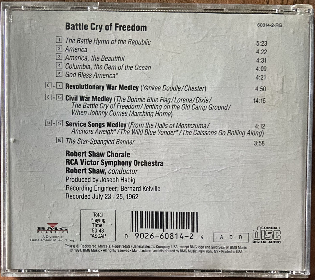 Robert Shaw Chorale: Battle Cry Of Freedom Ex-Lib